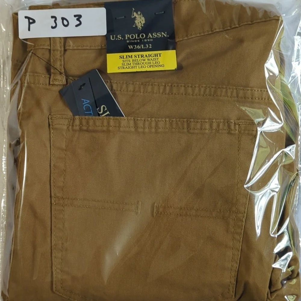 US POLO Men's Tan Pants 36x32 New With Tags!!! Amazing...